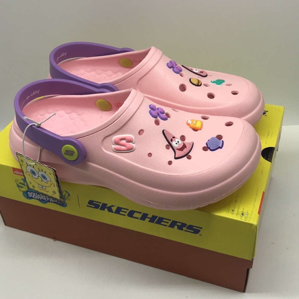 Skechers Sponge Bob Squarepants Women's Patrick Foamies Size 6 - Picture 1 of 14